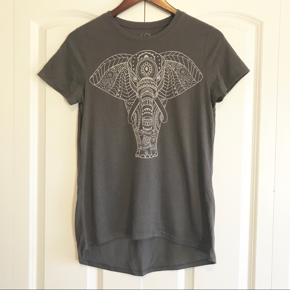 Mehndi Elephant Tunic Tee